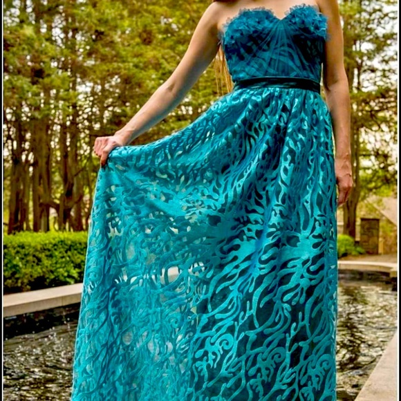 handmade Dresses & Skirts - Handmade teal gown